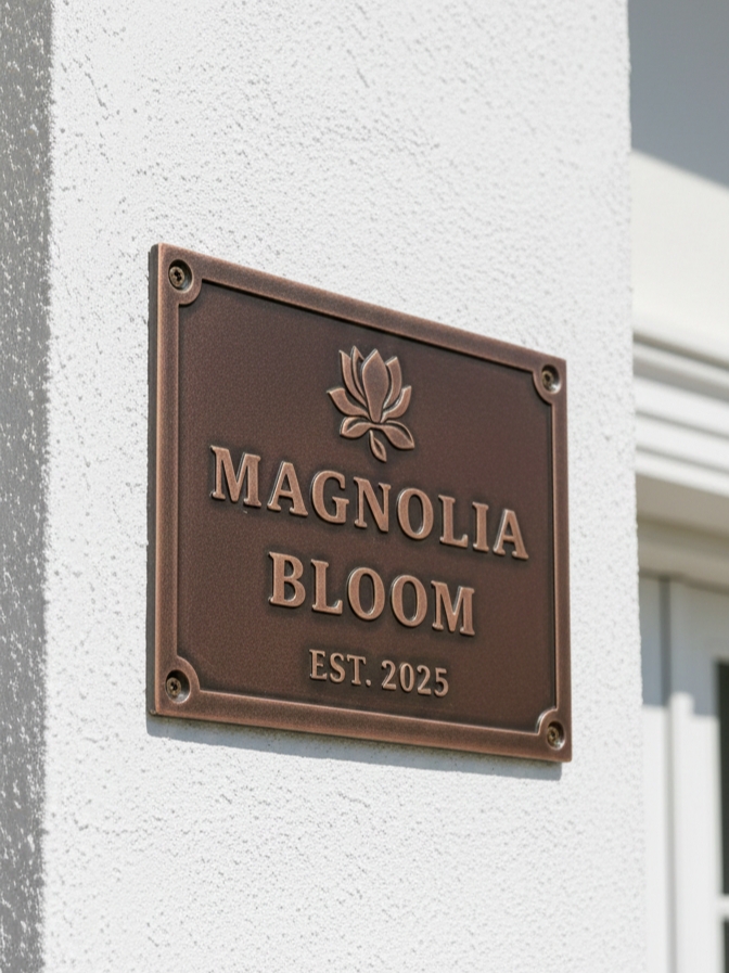 Custom Address Brass Bronze Plaque Number Sign CABBPNS12 - Image 5