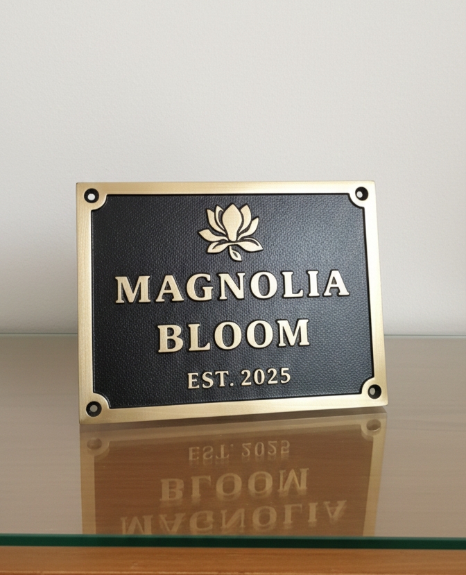 Custom Address Brass Bronze Plaque Number Sign CABBPNS12 - Image 7