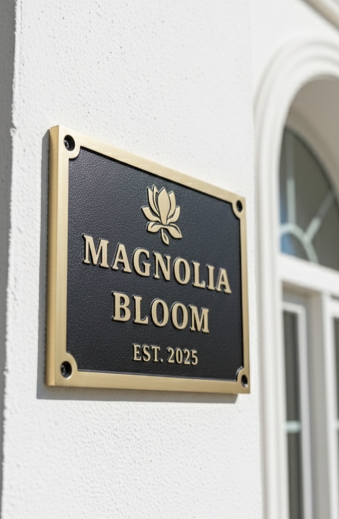 Custom Address Brass Bronze Plaque Number Sign CABBPNS12 - Image 9