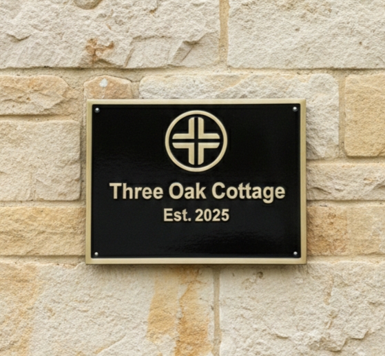 Custom Address Brass Bronze Plaque Number Sign CABBPNS09 - Image 10