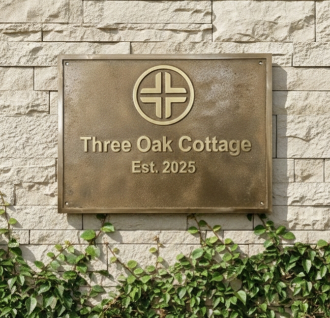 Custom Address Brass Bronze Plaque Number Sign CABBPNS09 - Image 5