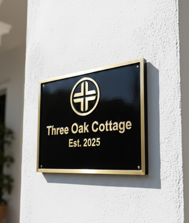 Custom Address Brass Bronze Plaque Number Service Parking Sign CABBPNSPS13 - Image 10