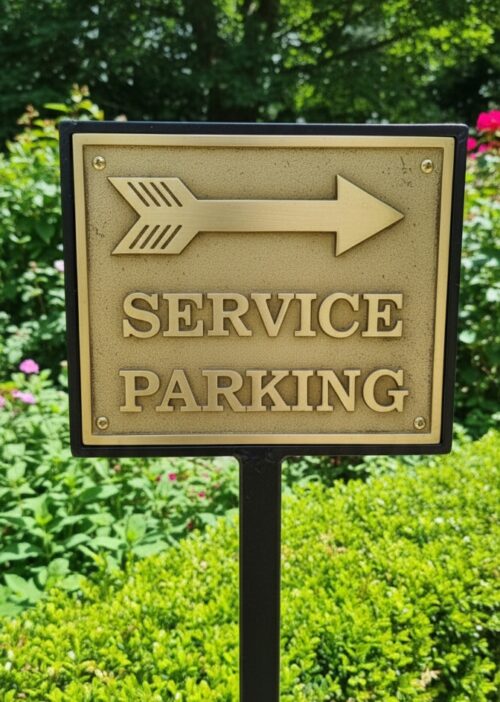 Custom Address Brass Bronze Plaque Number Service Parking Sign CABBPNSPS 34