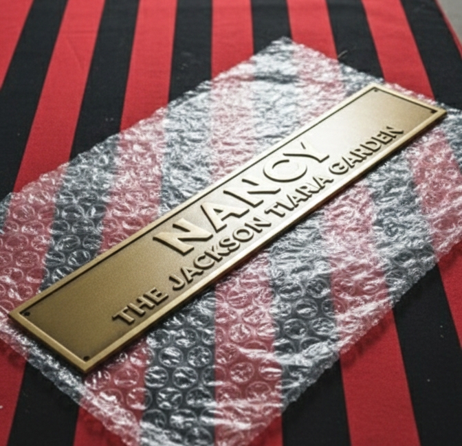 Custom Brass Plaque – Personalized Street Address Sign, Brass House Number Plate, Vintage Home Decor, Old School Address Marker Gift - Image 3