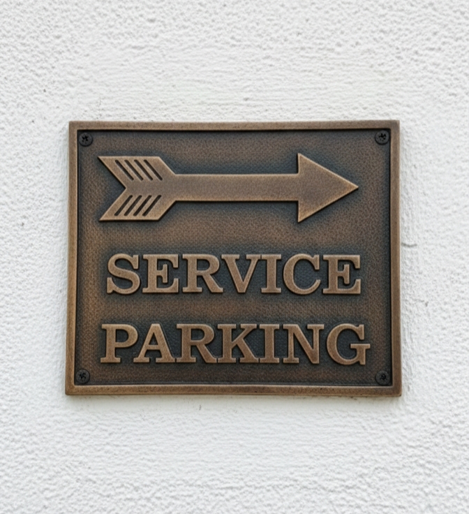 Custom Address Brass Bronze Plaque Number Service Parking Sign CABBPNSPS13 - Image 21