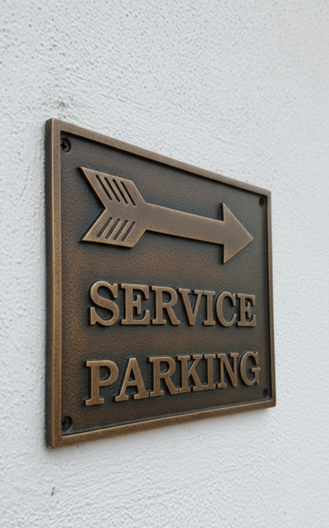 Custom Address Brass Bronze Plaque Number Service Parking Sign CABBPNSPS13 - Image 22