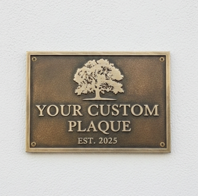 Custom Address Brass Bronze Plaque Number Sign CABBPNS10 - Image 3