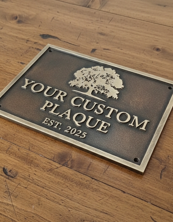 Custom Address Brass Bronze Plaque Number Sign CABBPNS10 - Image 4