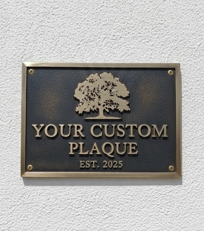 Custom Address Brass Bronze Plaque Number Sign CABBPNS10 - Image 10