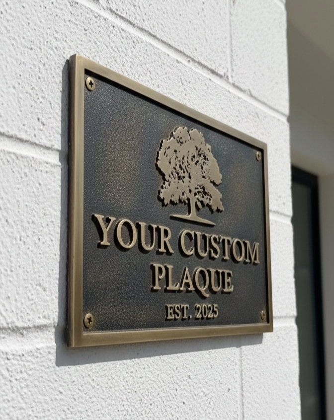 Custom Address Brass Bronze Plaque Number Sign CABBPNS10 - Image 9