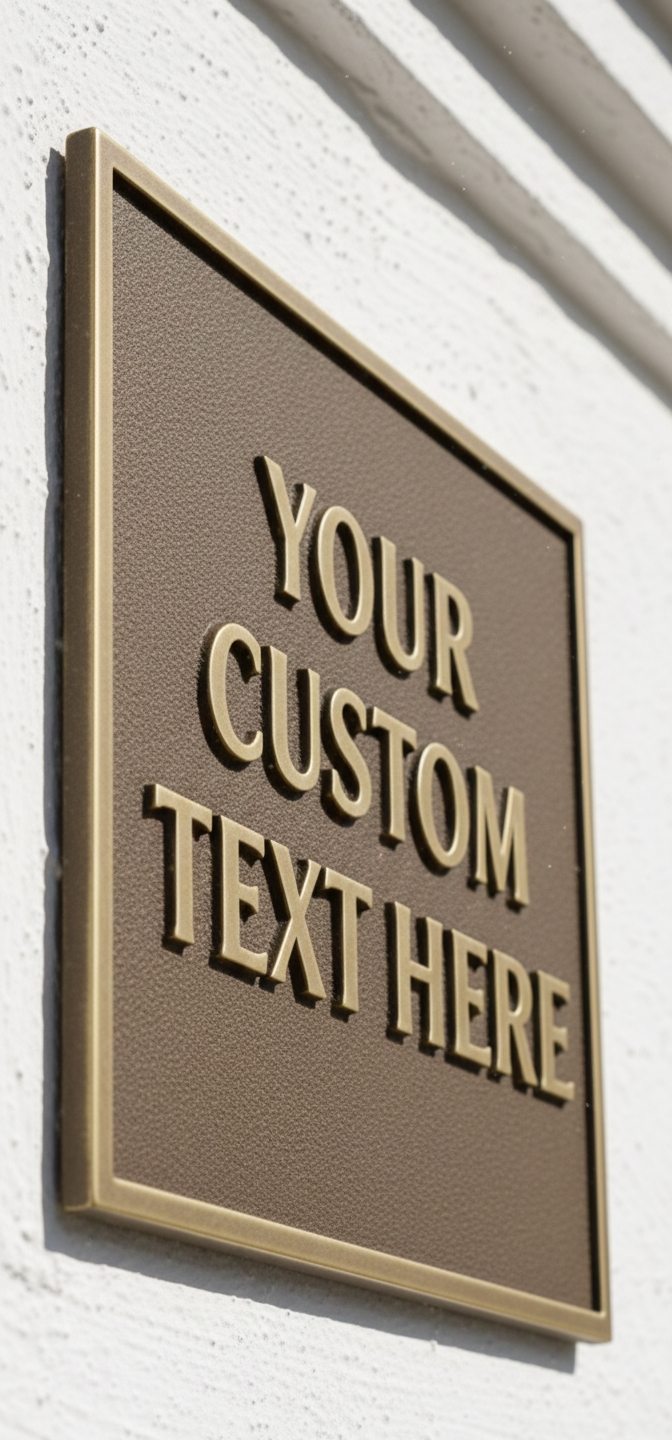 Custom Address Brass Bronze Plaque Number Sign CABBPNS13 - Image 9