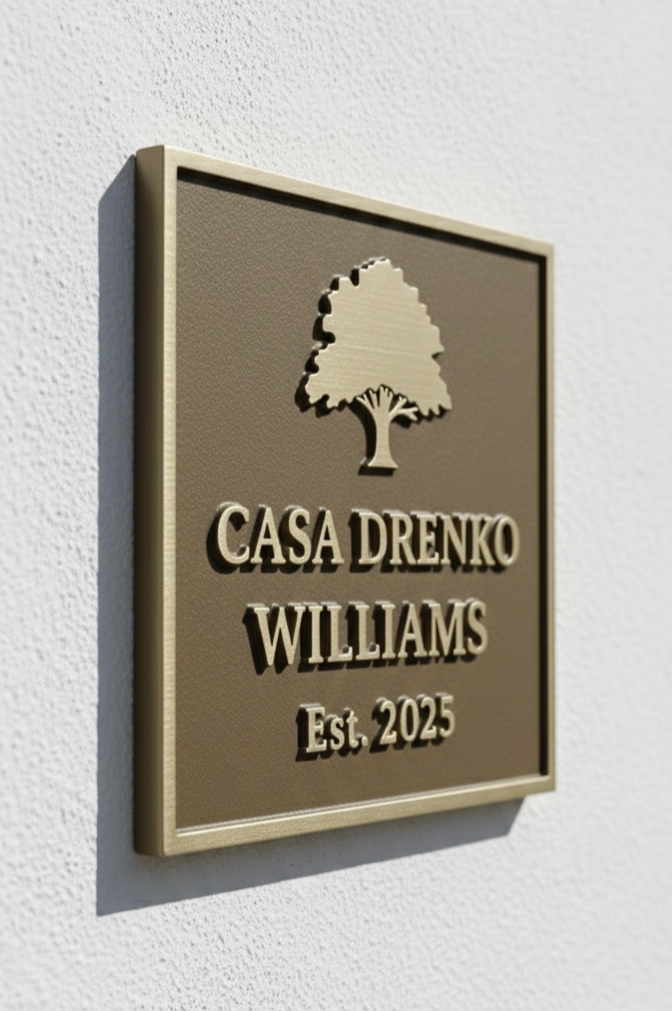 Custom Address Brass Bronze Plaque Number Sign CABBPNS10 - Image 7