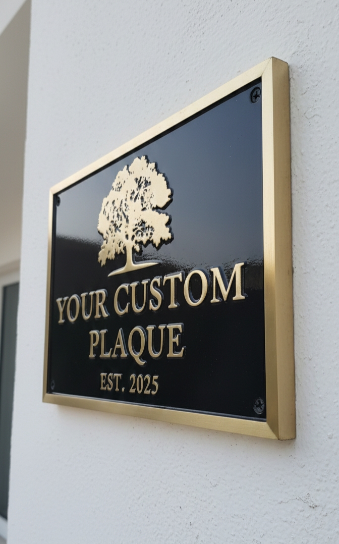 Custom Address Brass Bronze Plaque Number Sign CABBPNS10 - Image 6