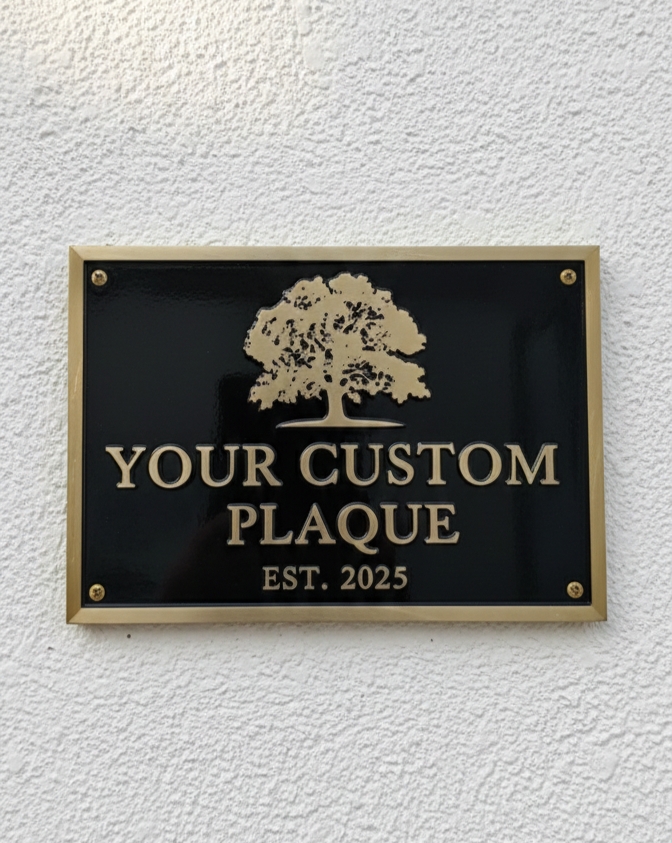 Custom Address Brass Bronze Plaque Number Sign CABBPNS10 - Image 5