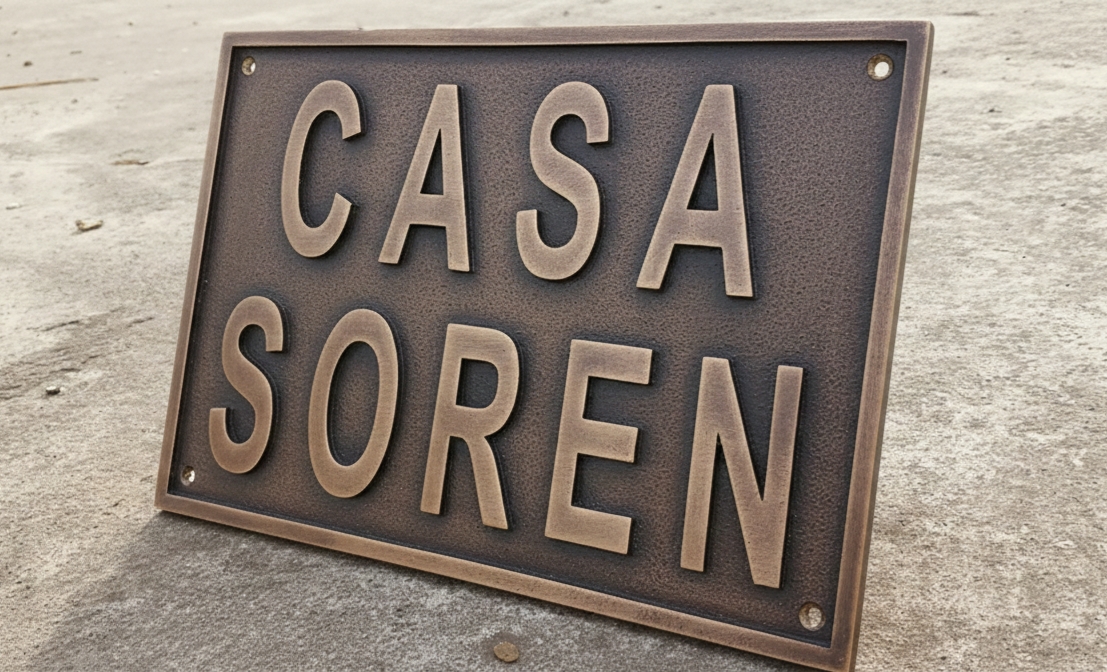 Custom Address Brass Bronze Plaque Number Sign CABBPNS11 - Image 5