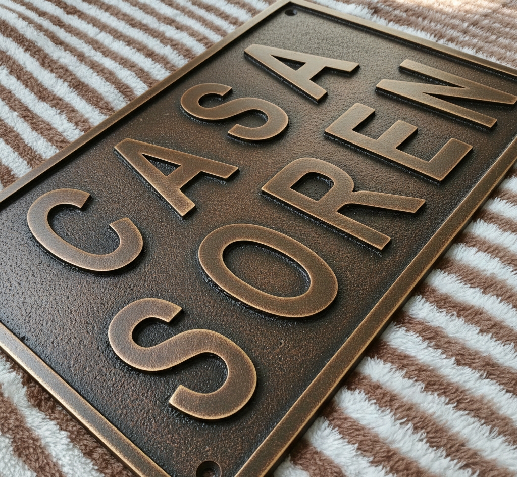 Custom Address Brass Bronze Plaque Number Sign CABBPNS11 - Image 3