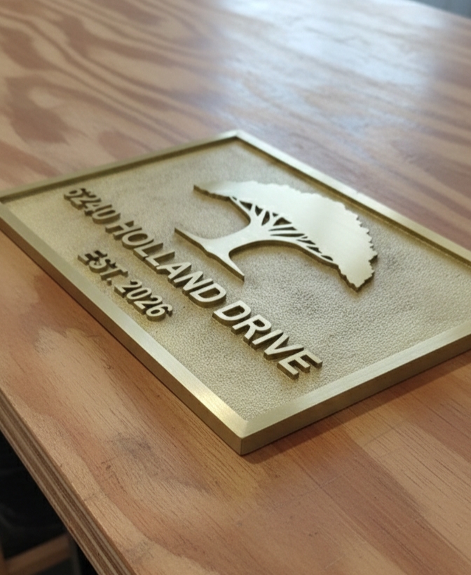 Custom Address Brass Bronze Plaque Number Sign CABBPNS13 - Image 11