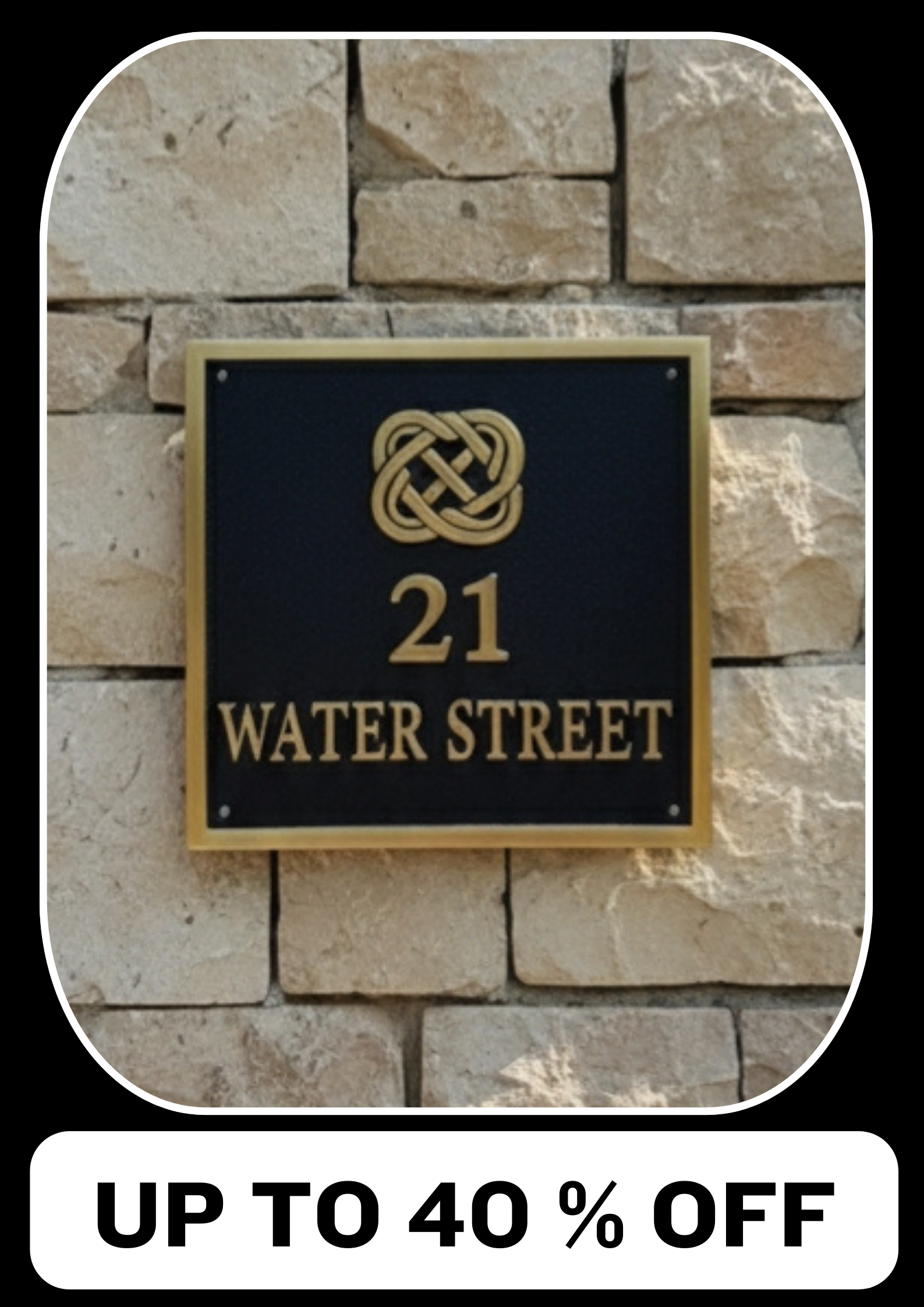 Custom Address Brass Bronze Plaque Number Sign CABBPGHS0 31 - Image 2