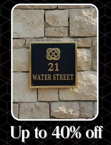 Custom Address Brass Bronze Plaque Number Sign CABBPGHS0 31 - Image 7